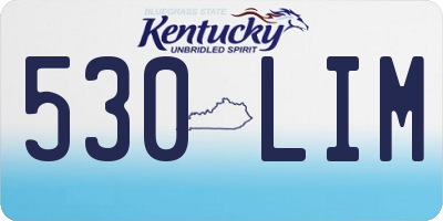 KY license plate 530LIM
