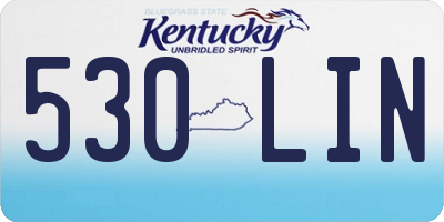 KY license plate 530LIN