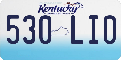 KY license plate 530LIO