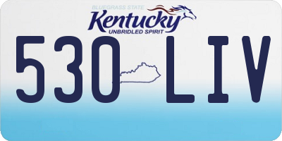 KY license plate 530LIV