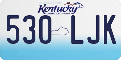 KY license plate 530LJK