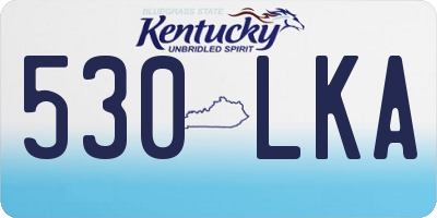 KY license plate 530LKA