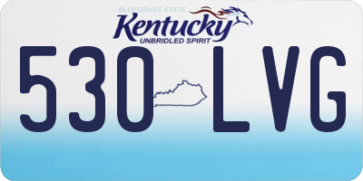 KY license plate 530LVG