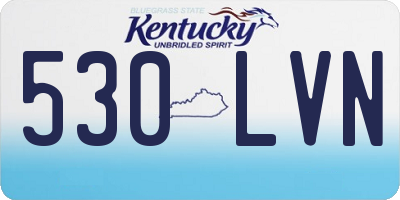 KY license plate 530LVN