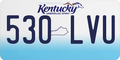 KY license plate 530LVU
