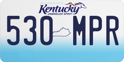 KY license plate 530MPR