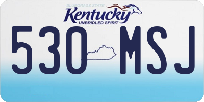 KY license plate 530MSJ