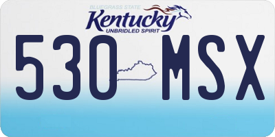 KY license plate 530MSX