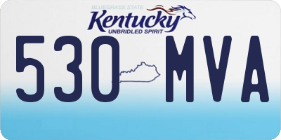 KY license plate 530MVA