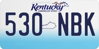 KY license plate 530NBK