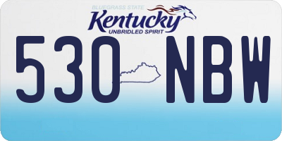 KY license plate 530NBW