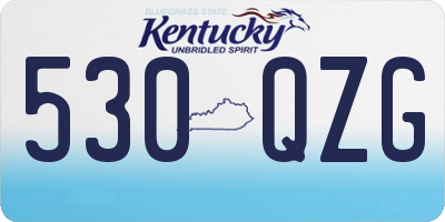 KY license plate 530QZG