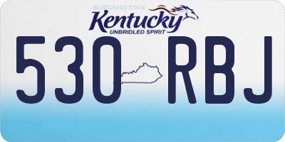 KY license plate 530RBJ