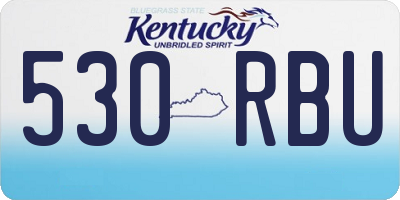KY license plate 530RBU