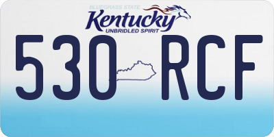 KY license plate 530RCF
