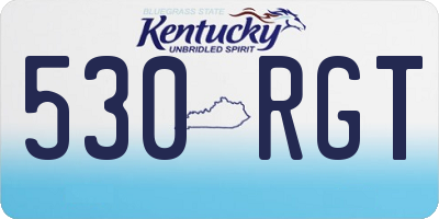 KY license plate 530RGT