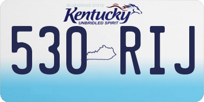KY license plate 530RIJ