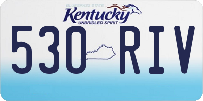 KY license plate 530RIV