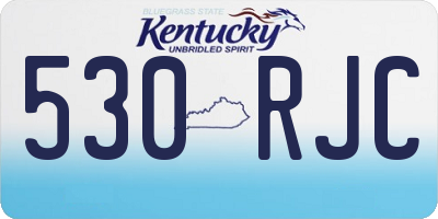 KY license plate 530RJC