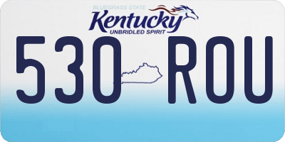 KY license plate 530ROU