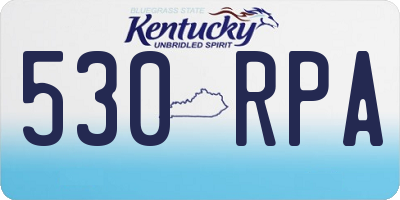 KY license plate 530RPA
