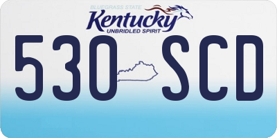 KY license plate 530SCD