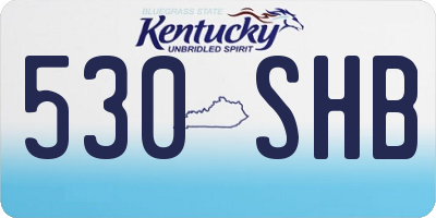 KY license plate 530SHB