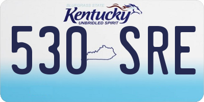KY license plate 530SRE