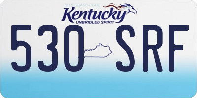 KY license plate 530SRF