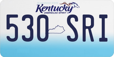 KY license plate 530SRI