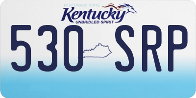 KY license plate 530SRP