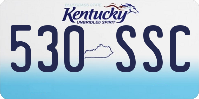 KY license plate 530SSC