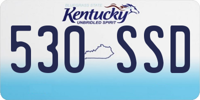 KY license plate 530SSD