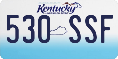 KY license plate 530SSF