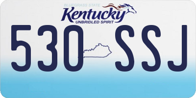 KY license plate 530SSJ