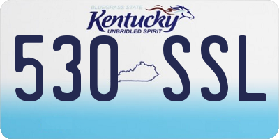 KY license plate 530SSL