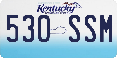KY license plate 530SSM