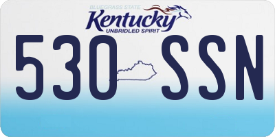 KY license plate 530SSN