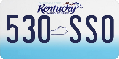 KY license plate 530SSO