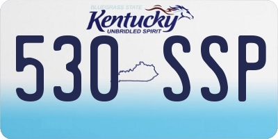 KY license plate 530SSP