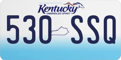 KY license plate 530SSQ
