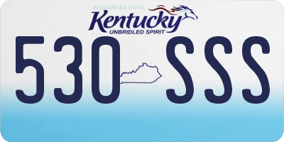 KY license plate 530SSS