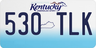 KY license plate 530TLK