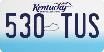 KY license plate 530TUS