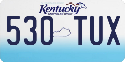 KY license plate 530TUX