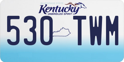 KY license plate 530TWM