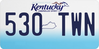 KY license plate 530TWN