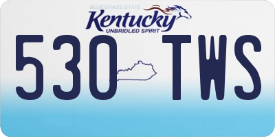 KY license plate 530TWS