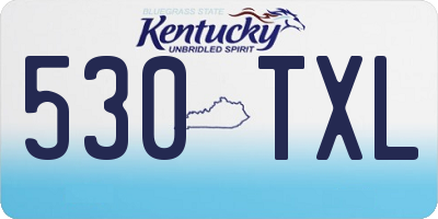 KY license plate 530TXL