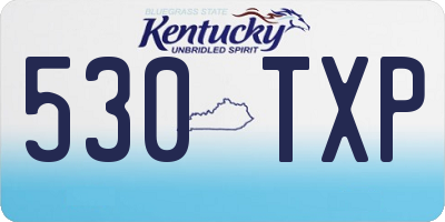 KY license plate 530TXP
